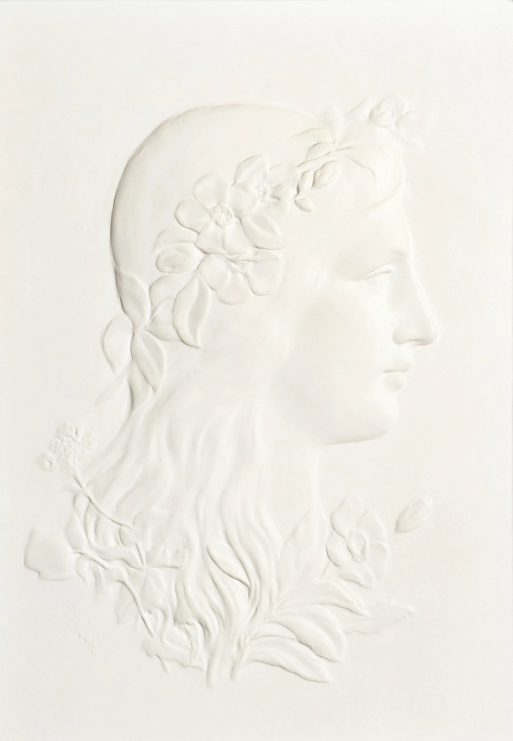 Mujer coronada de&nbsp;flores