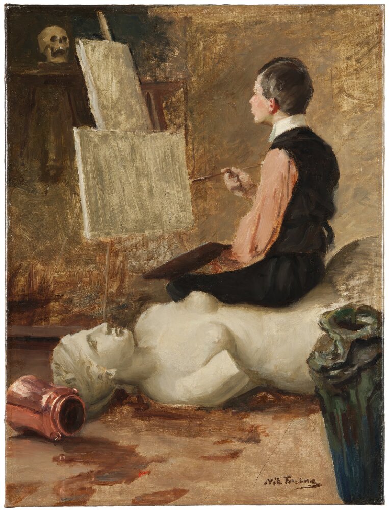 Nils Forsberg Jr. en el estudio de&nbsp;París